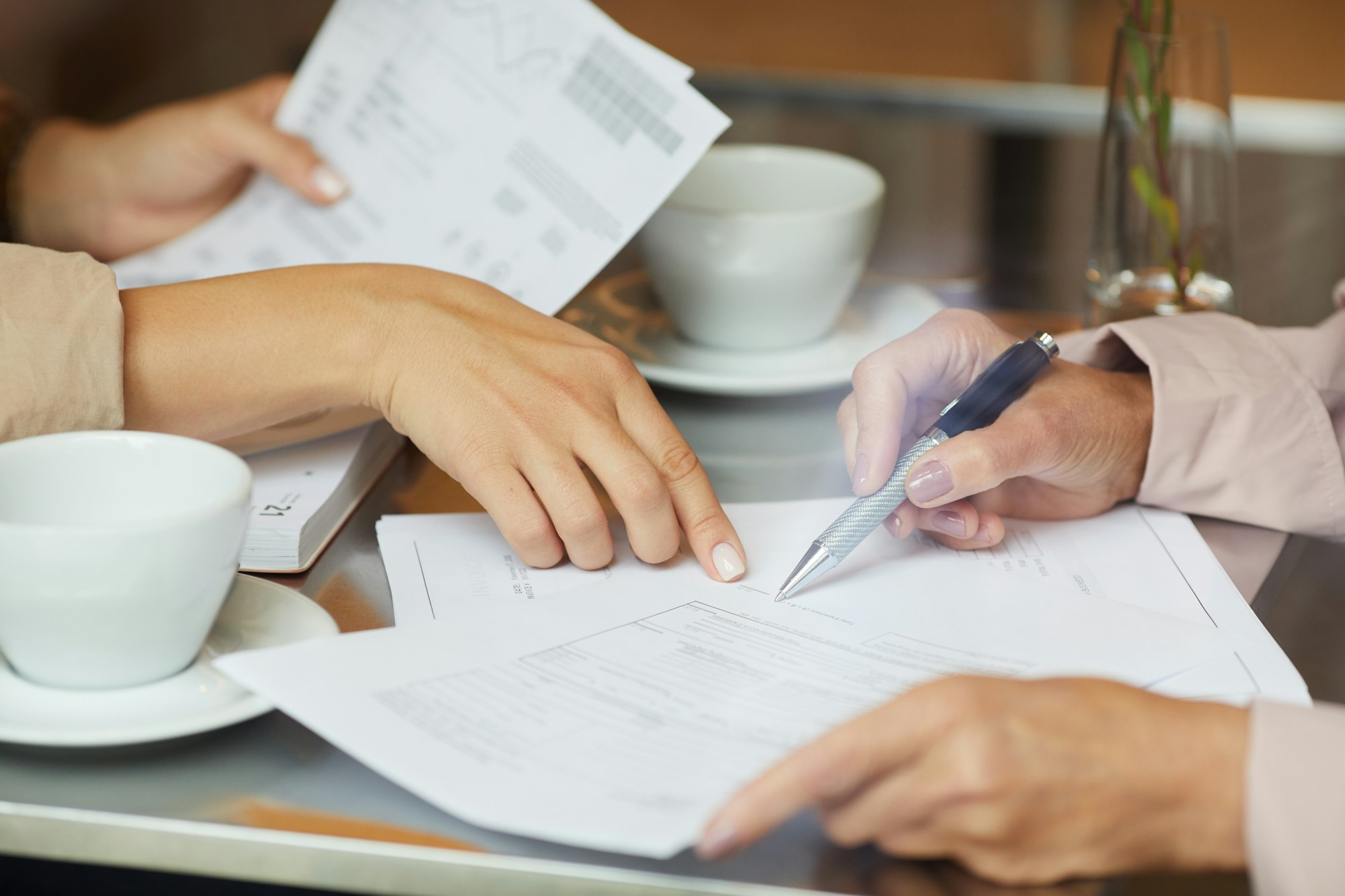 Partners signing a contract